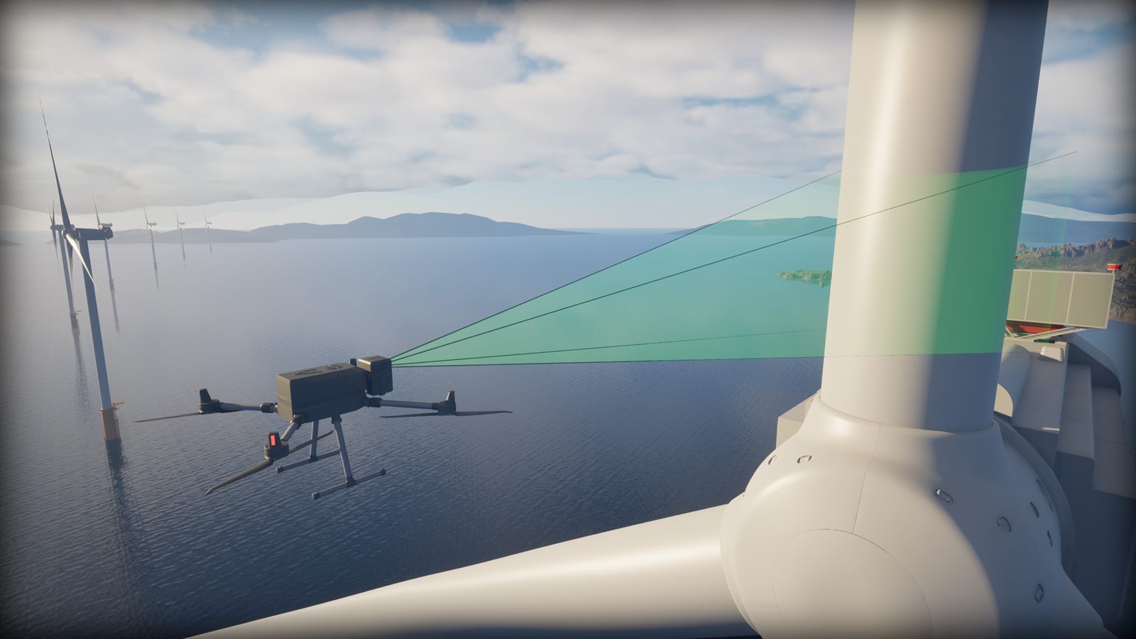 Wind turbine inspection VR example